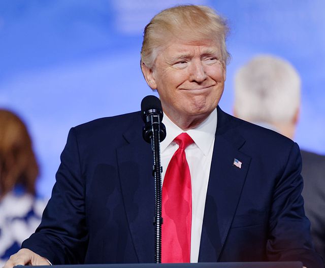 Former President Donald Trump at a CPAC event in 2017.