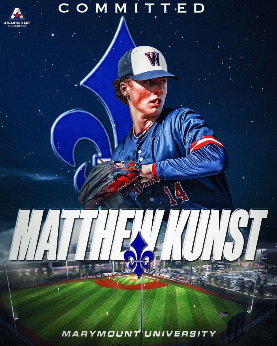 Senior Matthew Kunst announces his commitment to Marymount University.