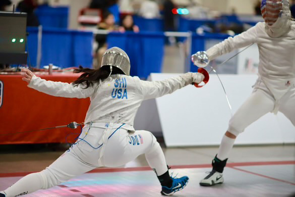 Senior Cathleen Shi fences at the 2022 North American Cup in Salt Lake City, Utah.