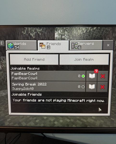 The Minecraft interface is recognizable to students, and different worlds and friends appear, which makes it easy to get back into after months of not playing. "I think the best part of Minecraft is the endless possibilities for what you can create with your friends," junior Edward Han said.