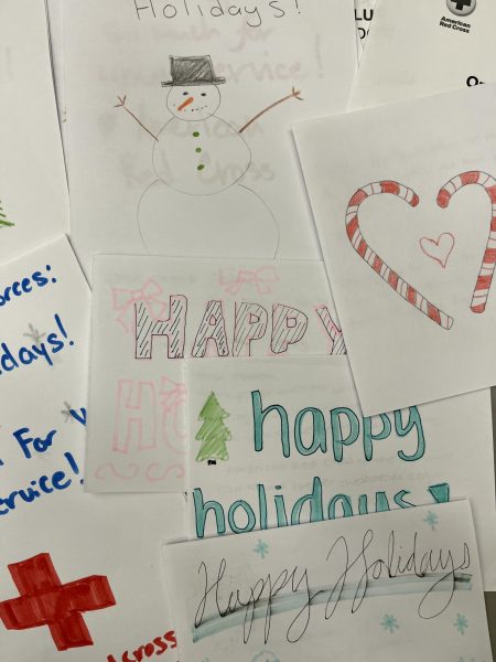 The Red Cross Club makes holiday-themed cards for veterans in the armed forces. Other clubs also participate in holiday drives and fundraisers to assist the local community. "I like holiday drives because they give everyone a chance to give back to the community and it also gives everyone a chance to get something back from the community,” junior Jasmine Rivas said.