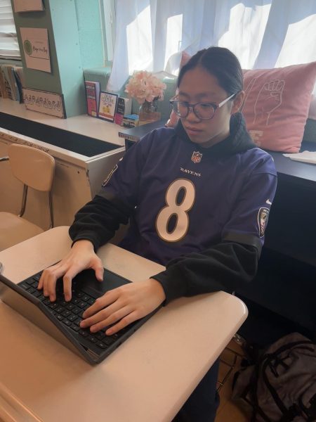 Junior Nicole Luong, a longtime Baltimore Ravens fan, said she was rooting for the Eagles in Super Bowl LIX. "I don't like the Chiefs... because I think they are cheaters," Luong said.