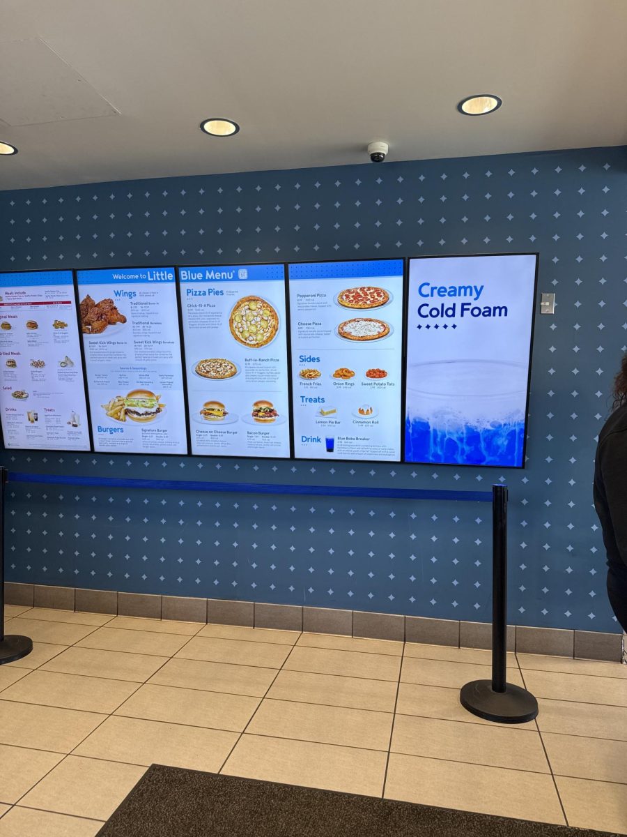 Unlike an average Chick-fil-a, there is no red to be seen inside of the College Park location. The menu is much larger than the regular, highlighting test kitchen items such as pizza, burgers and wings.