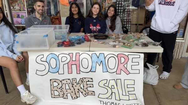 The sophomore class held a bake sale to raise funds for class activities on Sunday, Apr. 6.