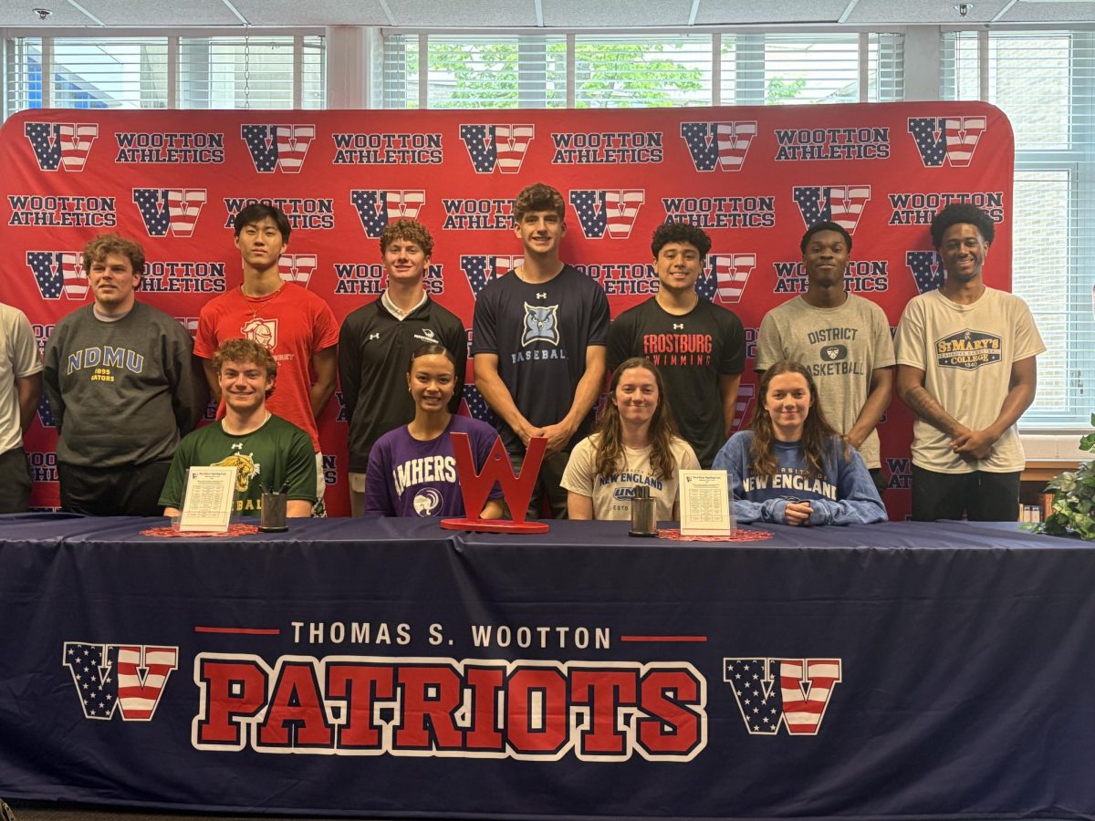 The 12 committed and signed senior student athletes celebrated at signing day on Apr. 30.