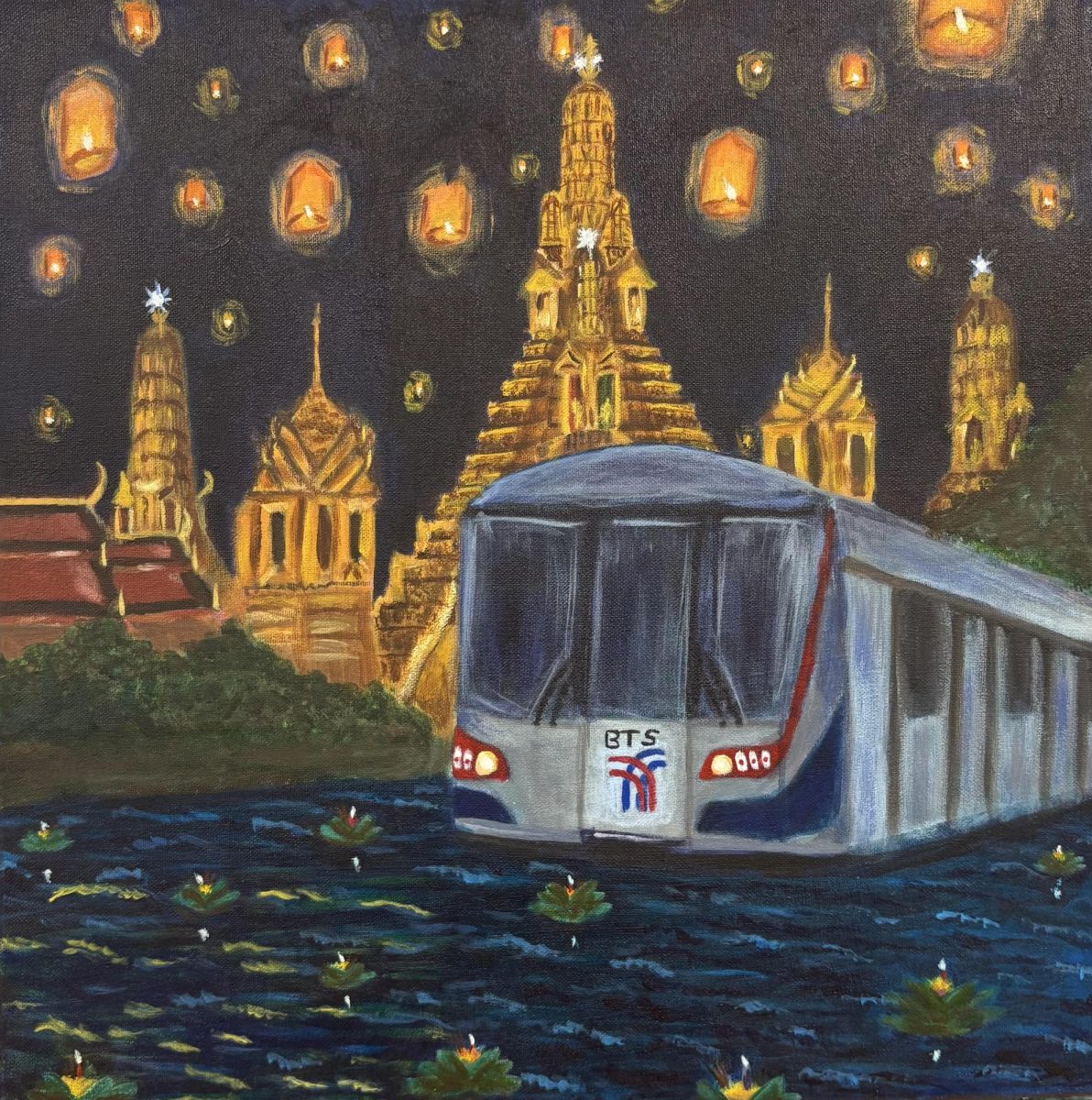 Senior Sabina Blate's portfolio follows her theme of connecting to her cultures through change in pieces like this one.