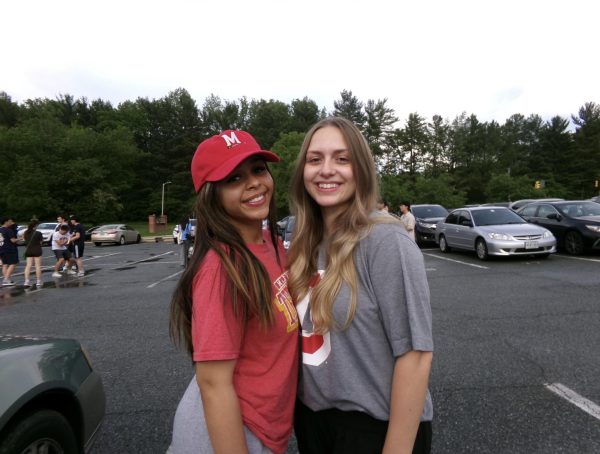 Seniors Sydney Chaikin (this writer) and Ava Bull attend senior picnic and sunset on Friday, May 16 in the student parking lot.