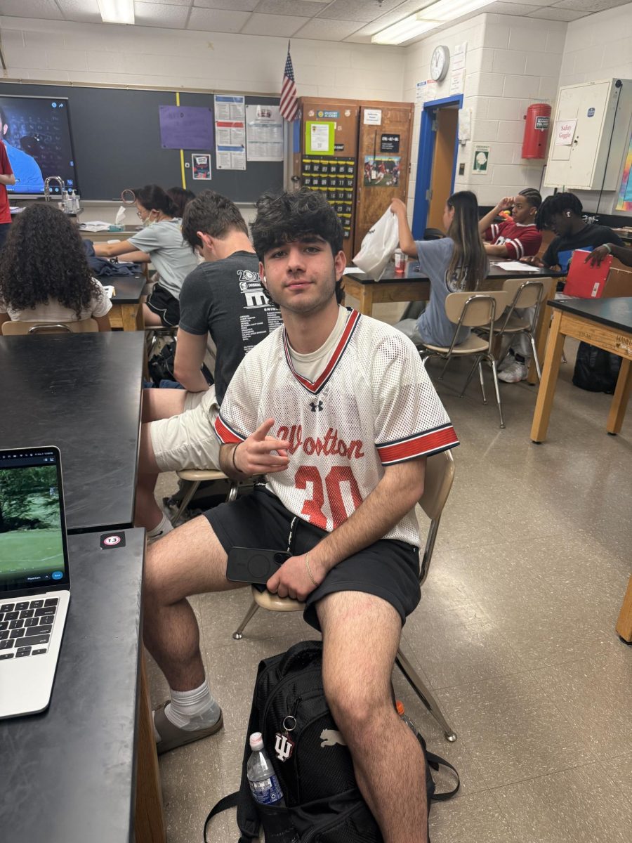 Junior Christos Pazartis wears the jersey number 30 on May 2. "It's the day I was born and has been my favorite number," Parzartis said.