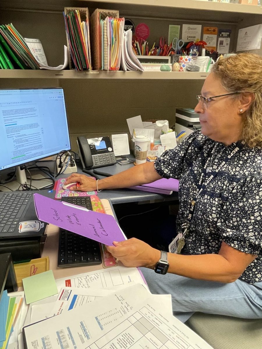 New counseling department head Maureen Ponce completes work in her office. In addition to spending her time doing the necessary tasks for her position, she also spends extra time learning about how to best run the department. “I am super invested in our progression. I invest a lot of time on my own learning to understand my profession, the research that's been done and the type of program that we’re supposed to run for kids," Ponce said.