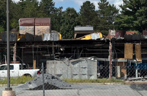 Rockshire Mall has been demolished and fenced off as the renovation process is underway. Photo courtesy The MocoShow