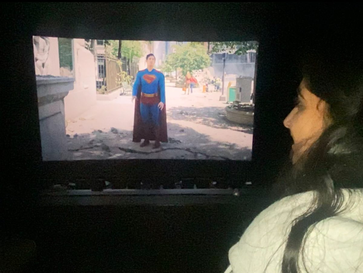 2025 graduate and Managing Editor emeritus Inayat Thukral watches James Gunn's seventh feature film, "Superman," at the AMC theaters in RIO on July 14. Thukral said the immigrant framing of Gunn’s take on Superman felt natural, explaining, “He is an alien, but the movie shows that he still feels the same emotions and suffers the same struggles as everyone else, which makes the immigrant story framing feel necessary rather than forced.”