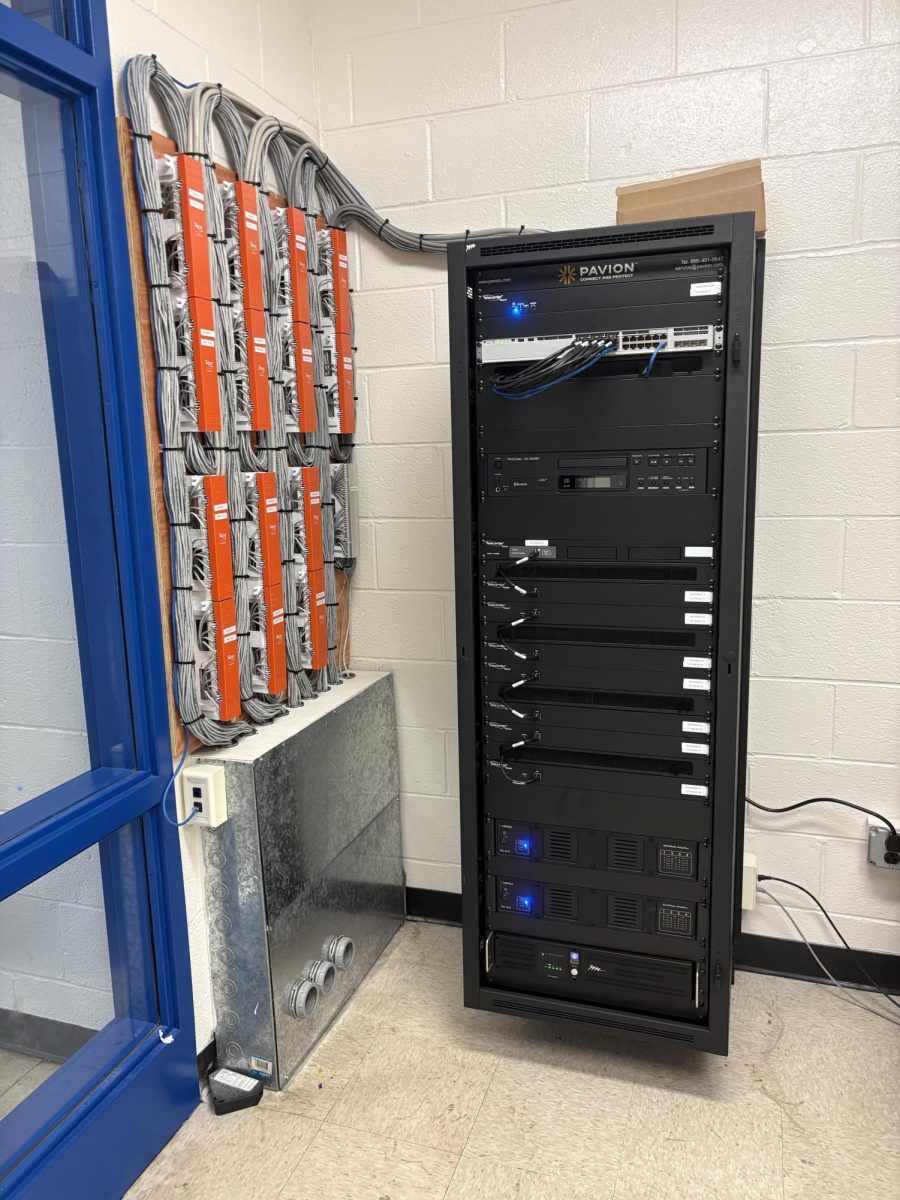 The new PA system is located in the front office. The system adds new bell sounds and improvements. "It's going to take us some time to get used to it, but we are trying to make it work for all students and the community," Principal Dr. Joseph Bostic said.