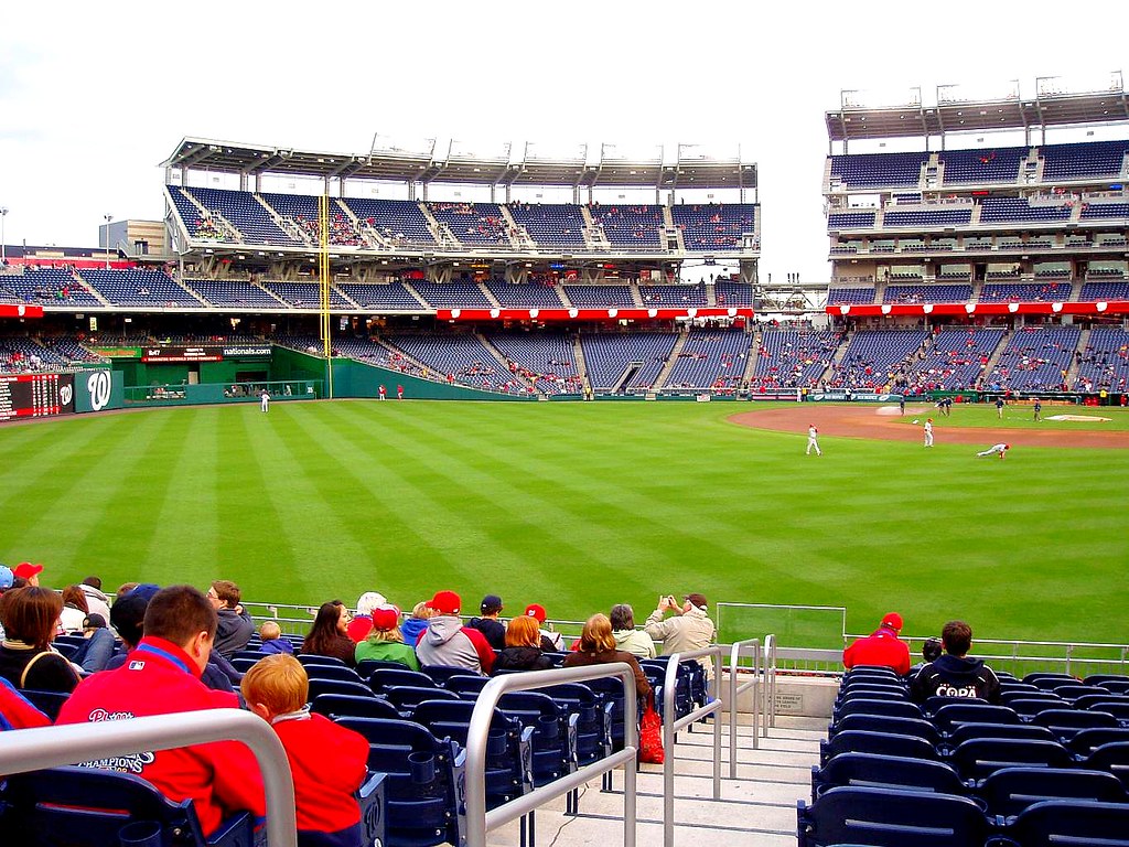 Nationals Park is home to the Washington Nationals where they play their games. "Washington Nationals Baseball Game" by Lee Cannon is licensed under CC BY-SA 2.0.