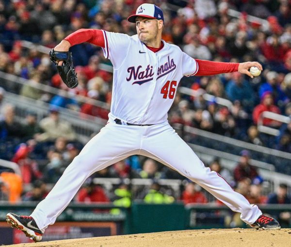 Patrick Corbin pitches against the New York Mets from Nationals Park, Washington, D.C., on April 7, 2022. Photo used with permission from Google Creative Commons