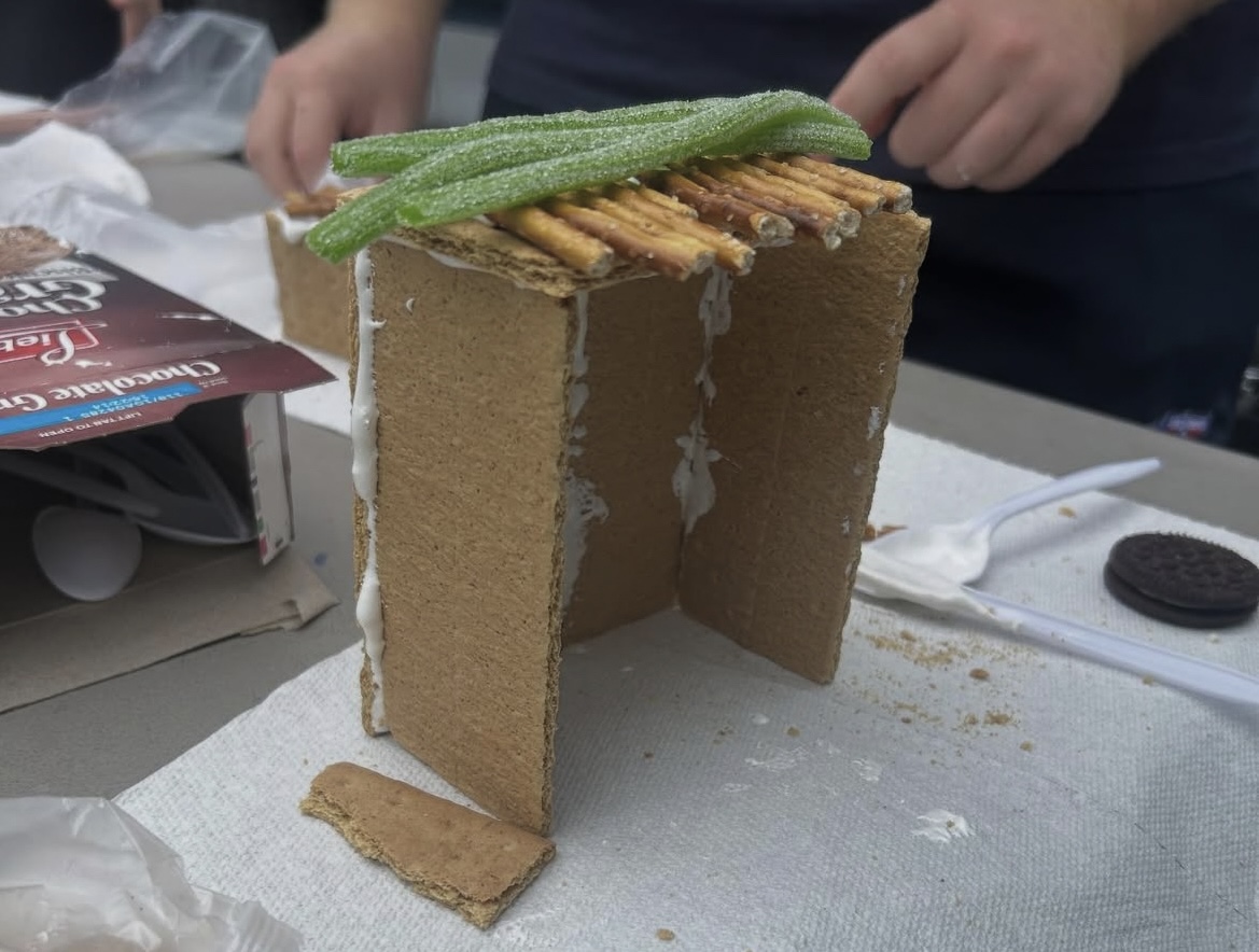 On Monday, Oct. 13, the Kosher Club held their first meeting of the year where they were visited by a sukkah mobile and were able to make candy sukkahs together. Photo courtesy @whs_kosherfoodclub