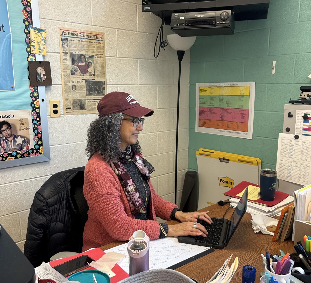 Amani Elkassabany has been teaching since 1993 and got her start at Muslim Community School. She now teaches English at this school because of her love for literature and the English language. 