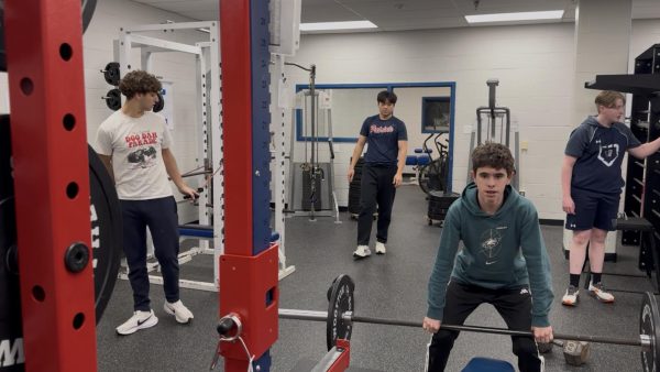 The baseball program had winter workouts on Feb. 26. The workouts consist of indoor hitting and lifting in the weight room.