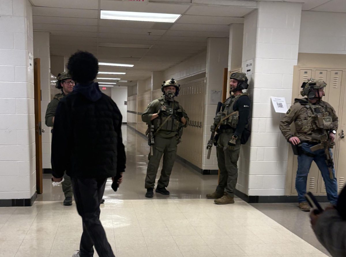 After being dismissed by class, students were escorted by law enforcement to buses before being transported to Frost MS for reunification. When we “walked through the line of armed [officers, it] was both relieving that we had been that protected and frightening,” AP Psychology, Sociology and SGA teacher Amy Buckingham said. 