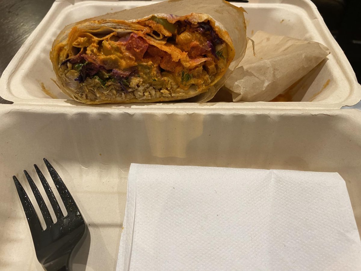 The supreme chicken wrap at And Shawarma, on Monday, Mar. 23, is a delight.