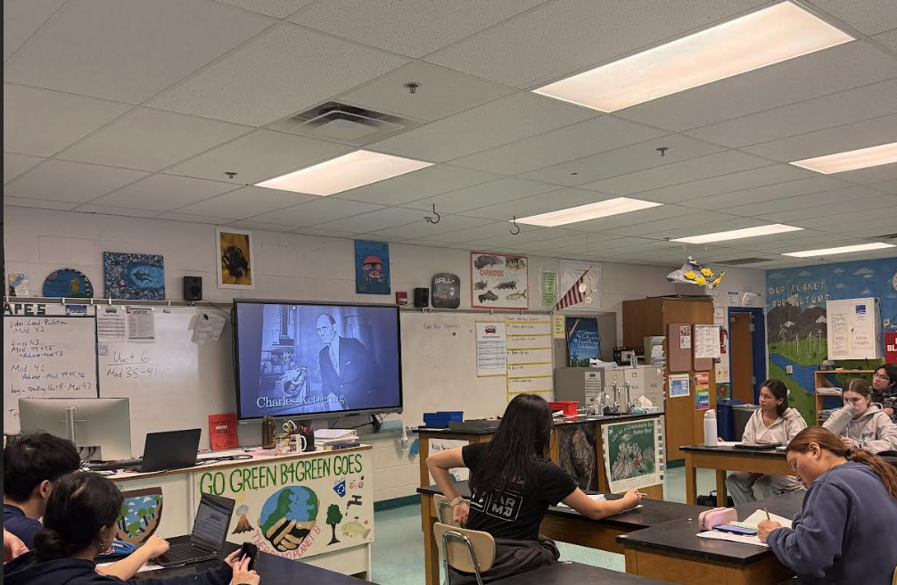 James Forsberg's period 6 AP Environmental Science class is on their last several units before they transition into AP prep. Photo by Sophia Shapiro