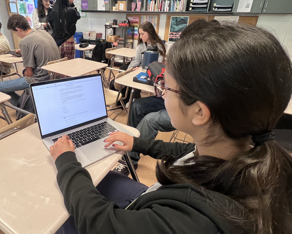 APUSH student Arya Subramanian explores the multiple-choice practice that Heimler's History offers. "So far I really like this. I didn't know that it was so comprehensive and in-depth,"  Subramanian said.