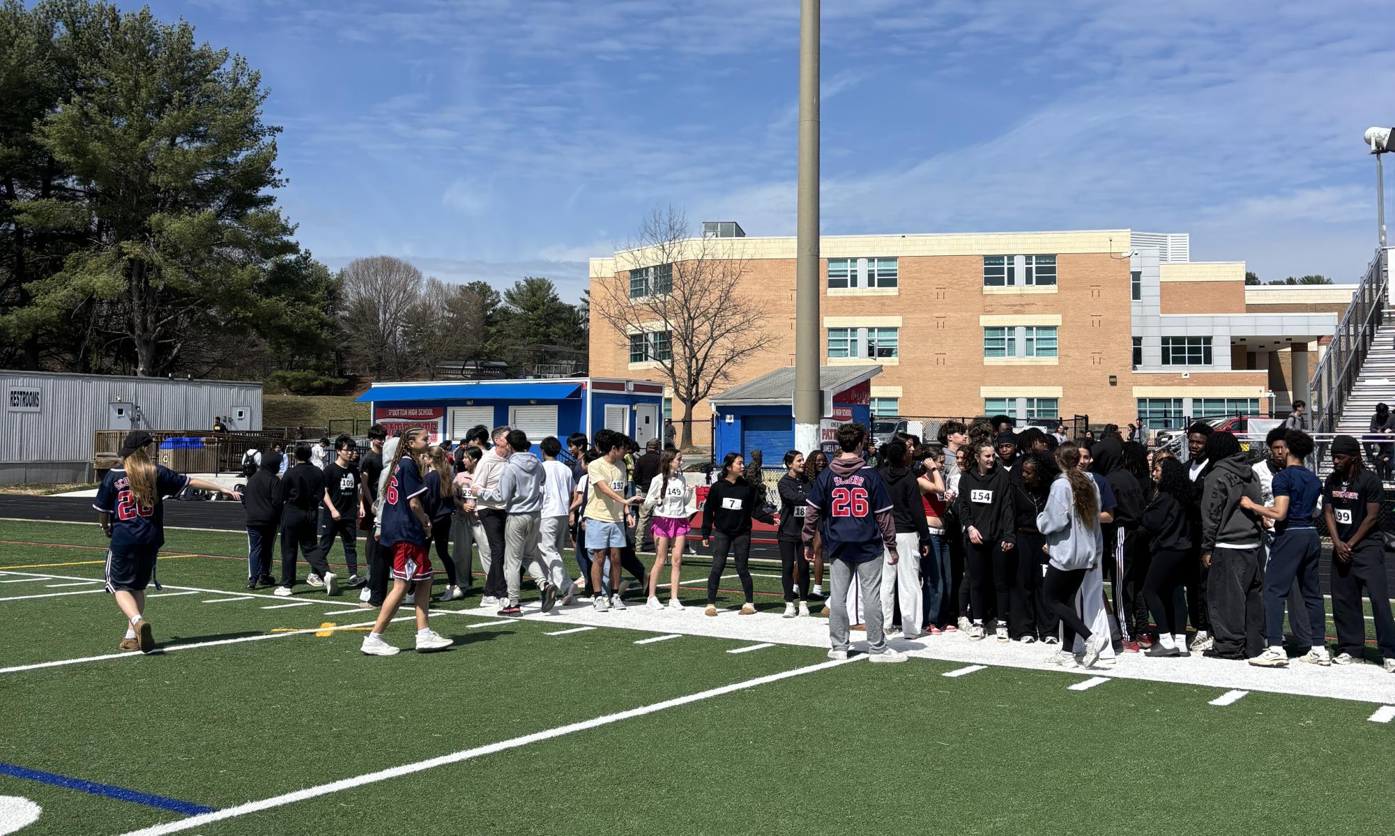 Patriot Games participants get ready to play Tug of War on March 25. Photo by Gabi Estrada