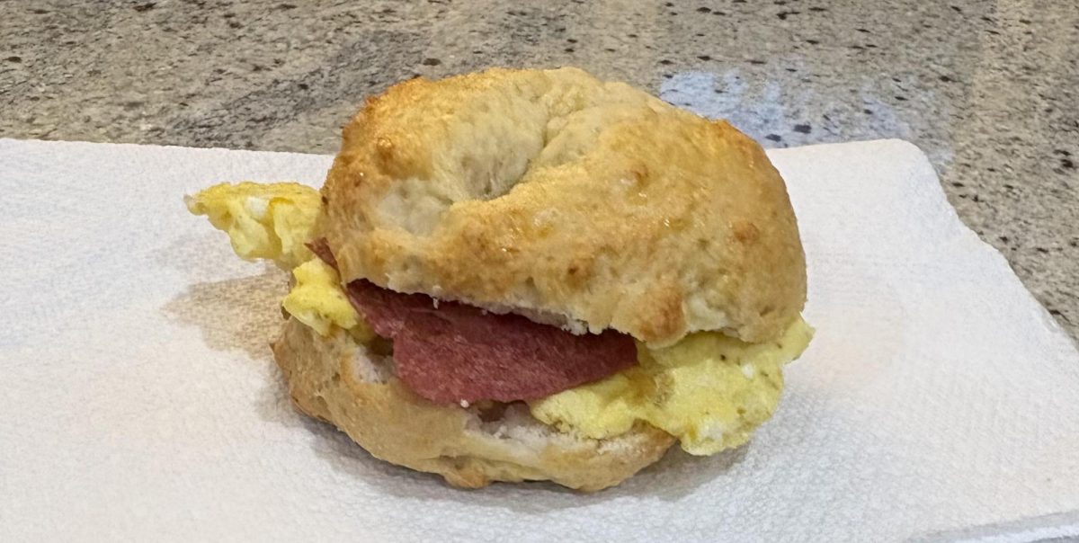 Sophomore Janna Frank makes easy, delicious breakfast sandwiches for busy mornings.