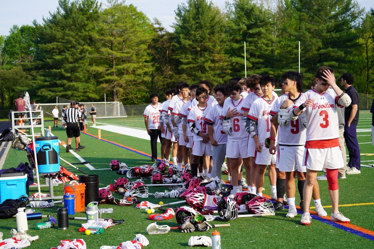 On Apr. 24, boys' lacrosse played against Northwest, winning 12-2. "Extending our win streak to four games was such a remarkable experience," junior Christian Lee said. Photo courtesy Aadi Chaudhari