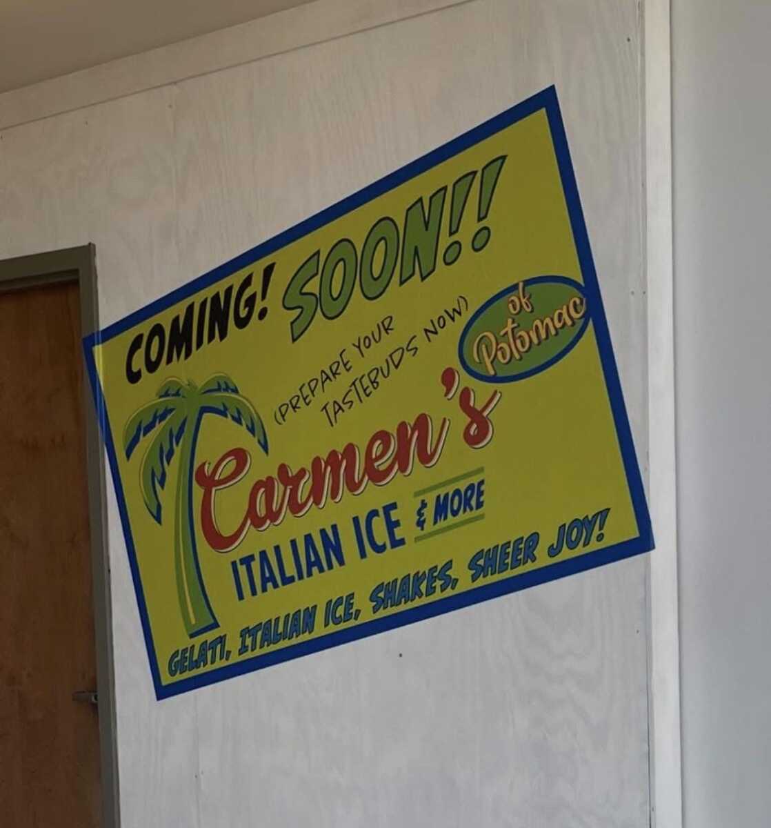 Carmen's Ice, the popular local shop, is expected to open a new location in Cabin John shopping center in the upcoming months. The MoCo Show said, “Earlier this year, the company indicated it was targeting a late spring or early summer opening for the Cabin John Village location, though that timeline has not been officially confirmed.” Photo courtesy of The MoCo Show