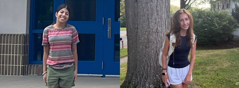 In August, the school year began for freshmen Meenakshi Puram and Danielle Gottesman. Photos courtesy Meenakshi Puram and Danielle Gottesman