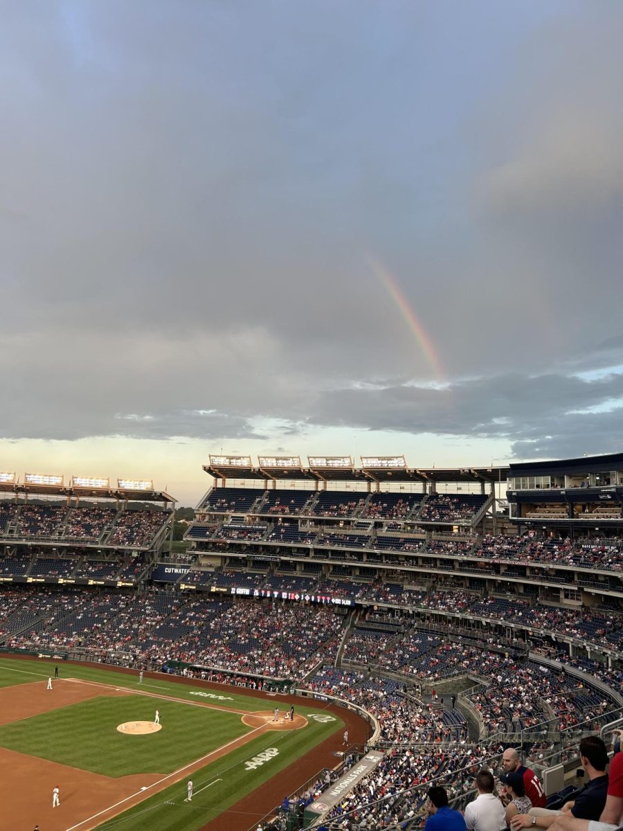 Nationals Park during a 9-6 win against the Mets on May 19. The Nationals are off to their hottest start in years largely in part due to young talent James Wood and CJ Abrams. Wood has tallied 15 home runs so far, ranking fifth in the league. Photo by Elizabeth Mehler
