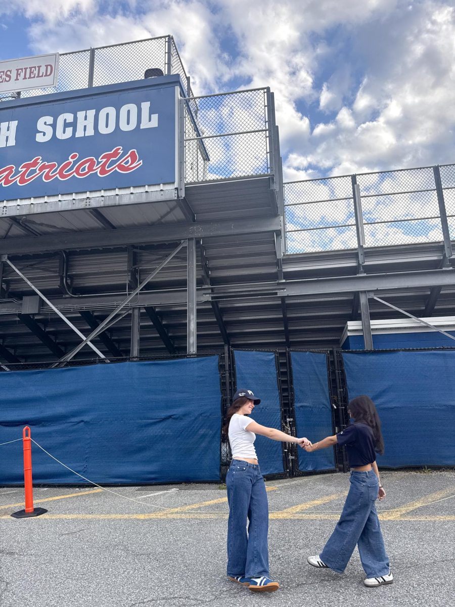 Senior Sophia Shapiro (this writer) and senior Alina Parikh at the end of the senior picnic. Photo courtesy Sophia Shapiro