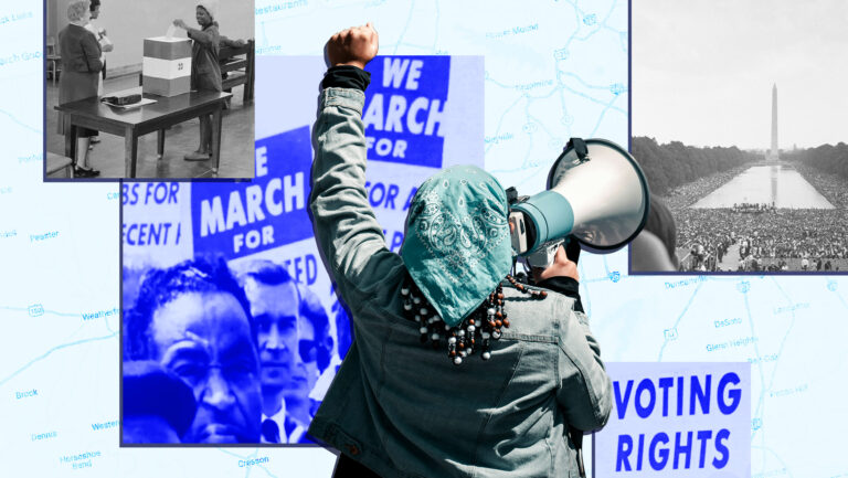 Historic civil rights movement milestones led to modern-day voting rights demonstrations. Recent high-court decisions scaling back key elements of the landmark 1965 Voting Rights Act will fundamentally alter local voting power, legal authorities and policy analysts caution.  "The Supreme Court May Not Care" by Jim Saksa is licensed under CC BY-NC-ND 4.0.