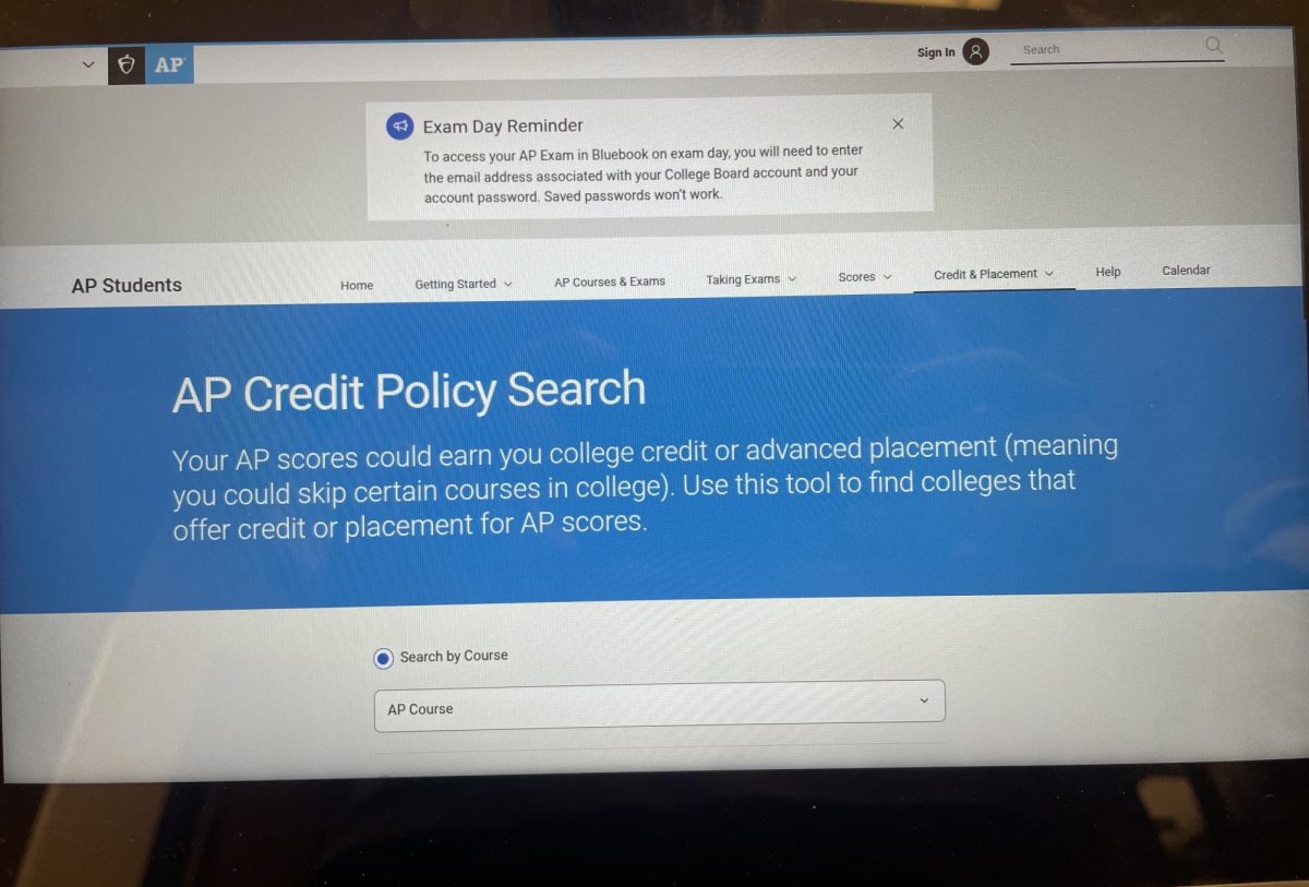 The College Board AP Credit Policy Search helps students compare how colleges award credit for AP exam scores.  “Knowing that I could potentially skip introductory courses makes me even more motivated to study," junior Christian Lee said.